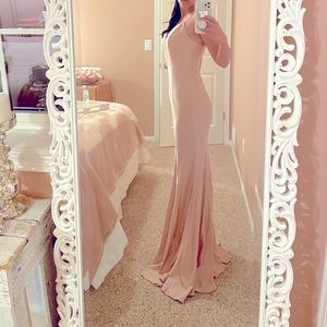 NEW Dusty Rose Satin Mermaid Prom Dress